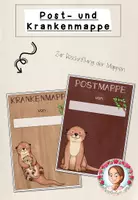 Vorschau - Bildkarten - Post- und Krankenmappe Grundschule | Klassentier Otter / Otterklasse - Deckblatt