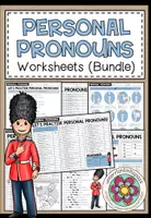 Vorschau - Arbeitsblätter - PERSONAL PRONOUNS - Worksheets (Bundle) - Deckblatt
