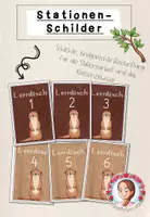 Vorschau - Bildkarten - Stationsschilder Grundschule | Klassentier Otter / Otterklasse - Deckblatt