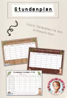 Vorschau - Poster - Stundenplan Grundschule | Klassentier Otter / Otterklasse - Deckblatt