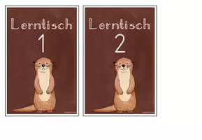 Vorschau - Bildkarten - Stationsschilder Grundschule | Klassentier Otter / Otterklasse - Seite 3