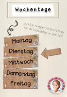 Vorschau - Präsentationen/Tafelbilder - Wochentage Grundschule | Klassentier Otter / Otterklasse - Deckblatt