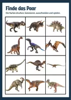 Vorschau - Fördermaterial/Inklusion - Dinosaurier - Finde die passenden Paare - Deckblatt