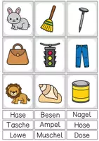 Vorschau - Unterrichtsreihen - Lautgetreue Wörter – Bild- & Wortkarten Druckschrift (Lesen & Schreiben lernen Klasse 1) - Seite 1