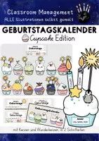 Vorschau - Mal- und Bastelvorlagen - Geburtstagskalender Cupcakes | Classroom Management Grundschule - Deckblatt