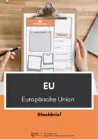 Vorschau - Arbeitsblätter - EU (Europäische Union) - Steckbrief - Deckblatt