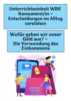 Vorschau - Arbeitsblätter - WBS - Wofür geben wir unser Geld aus? – Die Verwendung des Einkommens - Deckblatt