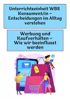Vorschau - Arbeitsblätter - WBS - Werbung und Kaufverhalten – Wie wir beeinflusst werden - Deckblatt