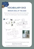 Vorschau - Spiele - Brown Owl at the Zoo - Animals Vocabulary Dice - Deckblatt