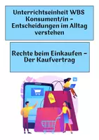 Vorschau - Arbeitsblätter - WBS - Rechte beim Einkaufen – Der Kaufvertrag - Deckblatt