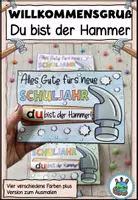 Vorschau - Mal- und Bastelvorlagen - Du bist der Hammer - Alles Gute fürs neue Schuljahr - Willkommensgruß zum Schulanfang - Deckblatt