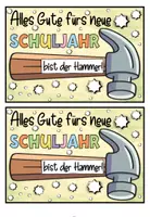 Vorschau - Mal- und Bastelvorlagen - Du bist der Hammer - Alles Gute fürs neue Schuljahr - Willkommensgruß zum Schulanfang - Seite 2