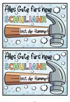Vorschau - Mal- und Bastelvorlagen - Du bist der Hammer - Alles Gute fürs neue Schuljahr - Willkommensgruß zum Schulanfang - Seite 3