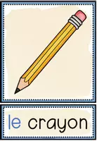 Vista previa - Tarjetas / Manipulativos - LES OBJETS POUR L’ÉCOLE - Tarjetas de imágenes y palabras - página 2