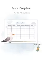 Vorschau - Anderer Materialtyp - Stundenplan für die Möwenklasse - Deckblatt