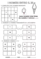 anteprima - Esercizi - I NUMERI DAL 20 AL 90 - Pagina 1