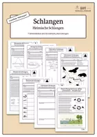 Vorschau - Arbeitsblätter - Lerntheke Schlangen - Heimische Arten (Erarbeitung) - Deckblatt