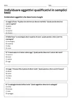 anteprima - Quiz - Evidenziare aggettivi che descrivono luoghi - Quiz - Pagina 1