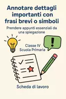 anteprima - Schede informative - Annotare dettagli importanti con frasi brevi o simboli - Pagina di copertina