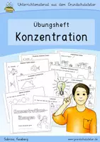 Vorschau - Arbeitsblätter - Übungsheft: Konzentration fördern (Selbstlernheft) - Deckblatt