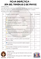Vista previa - Hojas de trabajo - Día 1 de mayo, día del trabajo. - Portada