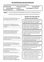 Vorschau - Arbeitsblätter - Arbeitsblätter - Der Rechtsstaat und seine Elemente - Deckblatt