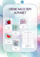Vorschau - Arbeitsblätter - Ordne nach dem Alphabet - 226 Karten und Arbeitsblatt - Deckblatt