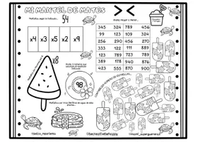 Vista previa - Hojas de trabajo - MANTEL MATEMÁTICO_multiactividades - página 3