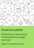 anteprima - Piani di lezione - Differenziare informazioni fondamentali da dettagli opzionali - Pagina di copertina