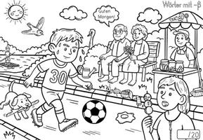 Vorschau - Arbeitsblätter - Wimmelbild - Wörter mit -ß - mit vielen Aufgaben - Seite 3