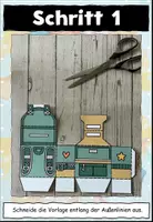 Vorschau - Mal- und Bastelvorlagen - Büchertaschen / Schultaschen zum Falten - Bastelvorlagen z.B. zum Schulanfang - Seite 2