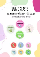 Vorschau - Anderer Materialtyp - Medaille Dinoklasse Willkommensgruß Einschulung Schulstart - Deckblatt
