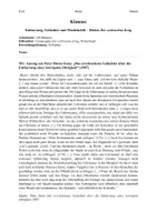 Vorschau - Test - PROJEKT KLEIST - Klausur: Erörterung - „Entlarvung, Gelächter und Machtkritik“ – Der zerbrochne Krug + Erwartungshorizont - Seite 1