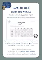 anteprima - Esercizi - CRAZY ZOO ANIMALS - A game of dice - Pagina di copertina