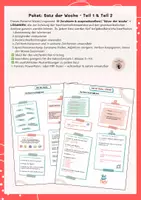 Vorschau - Arbeitsblätter - Paket Satz der Woche - Satz des Tages -Rechtschreibung & Grammatik inkl. LÖSUNGEN - Deckblatt
