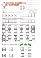 anteprima - Compiti in classe/Test - Verifica di ingresso di matematica per la classe seconda - Pagina di copertina