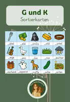 Vorschau - Fördermaterial/Inklusion - Sortierkarten: G und K (Ähnliche Laute) - Deckblatt