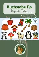 Vorschau - Präsentationen/Tafelbilder - Buchstabe Pp (digitale Tafel) - Sprechen, Hören, Lesen, Schreiben - Deckblatt