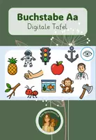 Vorschau - Präsentationen/Tafelbilder - Buchstabe Aa (digitale Tafel) - Sprechen, Hören, Lesen, Schreiben - Deckblatt