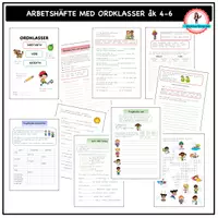 förhandsvisning - Arbetshäfte ordklasser åk 4-6 - försättsblad