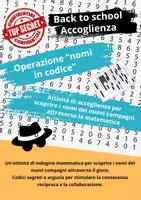 anteprima - Materiale di supporto/inclusione - Accoglienza: Operazione "nomi in codice" - Pagina di copertina