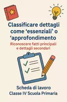 anteprima - Schede informative - Classificare dettagli come 'essenziali' o 'approfondimento' - Pagina di copertina