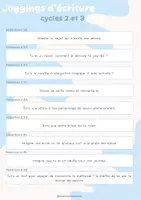 Aperçu - Feuilles d'exercices - 36 joggings d'écriture adataples pour les cycles 2 et 3 - Page 3