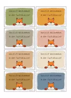 Vorschau - Bildkarten - Fuchsklasse - Willkommenskarten - Schulanfang - Seite 1