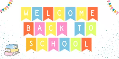 Vista previa - Decoración del aula - Printable Welcome Back to school Banner - página 2