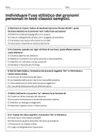 anteprima - Quiz - Individuare l’uso stilistico dei pronomi personali in testi classici semplici - Quiz - Pagina 1