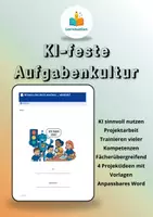 Vorschau - Stundenentwürfe - KI-feste Aufgabenkultur - 4 Projektideen für den Unterricht - Deckblatt