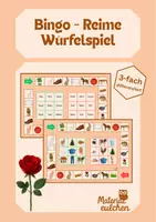 Vorschau - Stationenlernen - Reime Bingo, 3-fach differenziert - Deckblatt