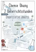 Vorschau - Stundenentwürfe - Quantitative Analyse | Chemie Übung 8 | fertige Unterrichtsstunde | sofort einsetzbar - Deckblatt