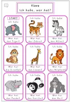 Vorschau - Spiele - DaZ: Tiere - Ich habe, wer hat | 27 Tierbegriffe | 2 Versionen - Seite 1